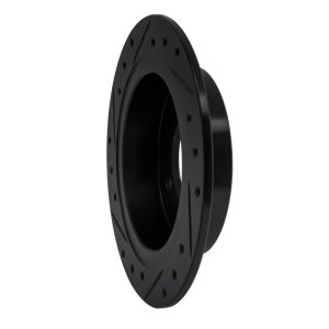 Nissan NX Brake Rotor (1) - Rear Right - R1 Concepts - Drilled & Slotted - Black - `91-`06